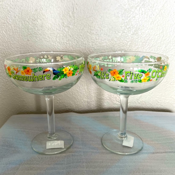 Margaritaville Dining Pair Of Margarita Glasses Margaritaville Poshmark